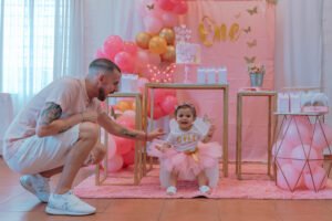 delfina primer ano con padre 1